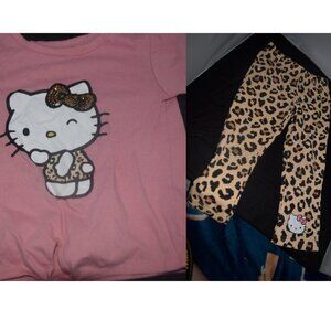 Hello kitty flared leggings and tshirt  2 pc set 3T